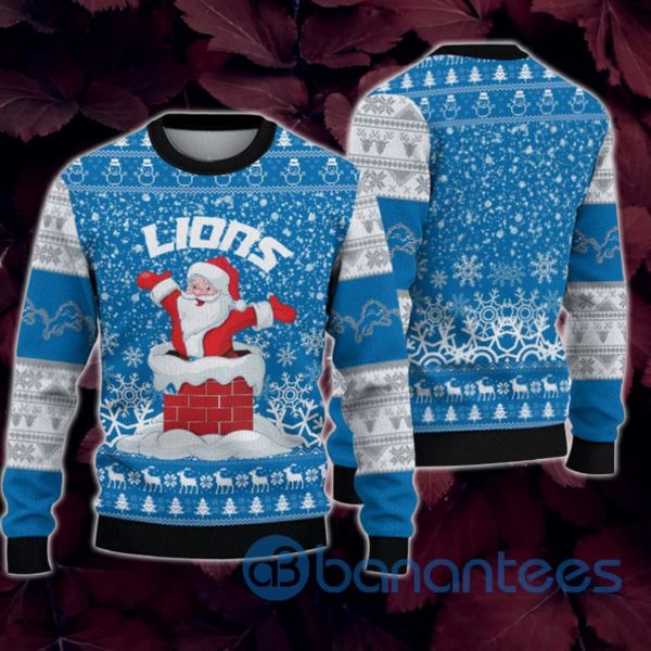 Detroit Lions Christmas Funny Santa Claus All Over Printed 3D Sweatshirt Product Photo