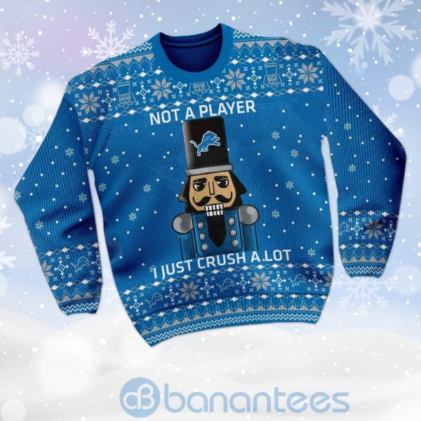 Detroit Lions I Am Not A Player I Just Crush Alot Ugly Christmas 3D Sweater Product Photo