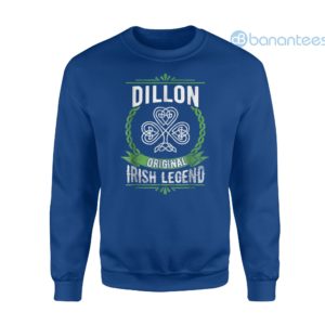 Dillon Name Shirt St Patrick's Day Irish Legend Shamrock Sweatshirt Product Photo
