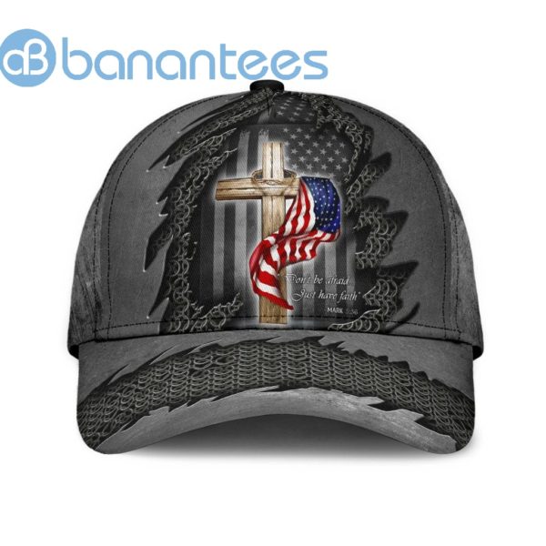 Don't Be Afraid Just Have Faith Flag All Over Printed 3D Cap Product Photo