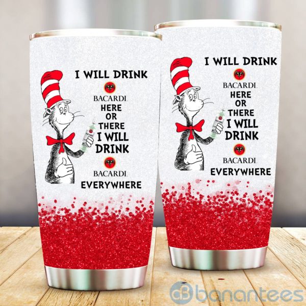 Dr Suess I Will Drink Bacardi Everywhere Tumbler Product Photo
