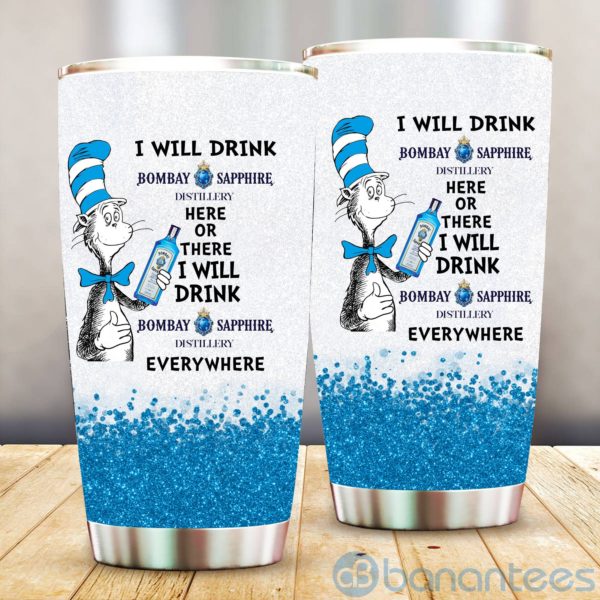 Dr Suess I Will Drink Bombay Sapphire Everywhere Tumbler Product Photo