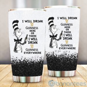 Dr Suess I Will Drink Guinnes Everywhere Tumbler Product Photo