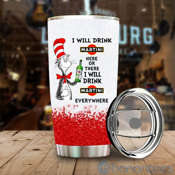 Dr Suess I Will Drink Martini Everywhere Tumbler Product Photo