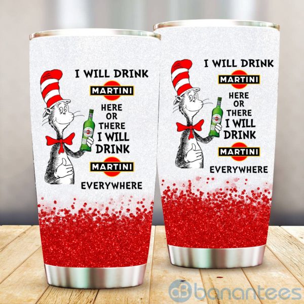 Dr Suess I Will Drink Martini Everywhere Tumbler Product Photo