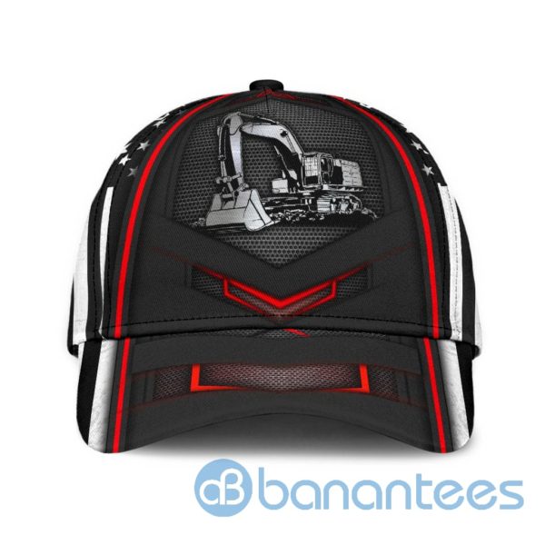 Excavator Heavy Equipment All Over Printed 3D Cap Product Photo