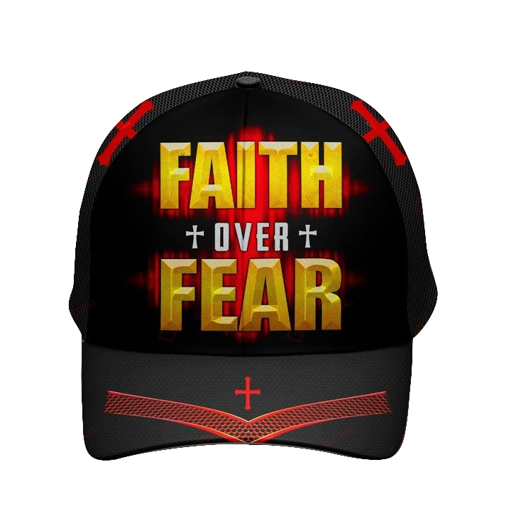 Faith Over Fear Jesus Christ God All Over Printed 3D Cap Product photo 1