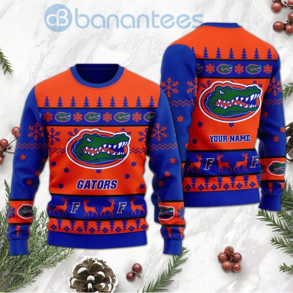 Florida Gators Custom Name Personalized Ugly Christmas 3D Sweater Product Photo