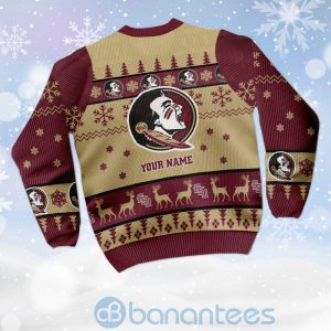 Florida State Seminoles Custom Name Personalized Ugly Christmas 3D Sweater Product Photo