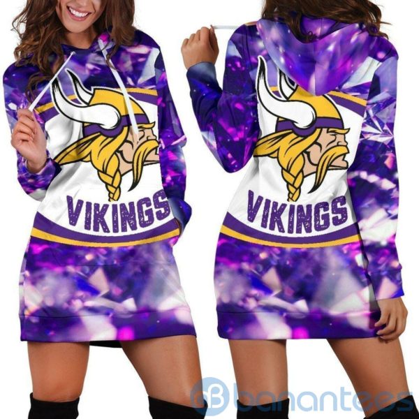 For Fans Minnesota Vikings Hoodie Dress For Women Product Photo