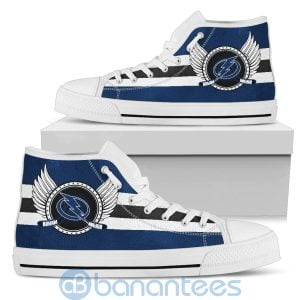 For Fans Tampa Bay Lightning Biker Wings High Top Shoes Product Photo