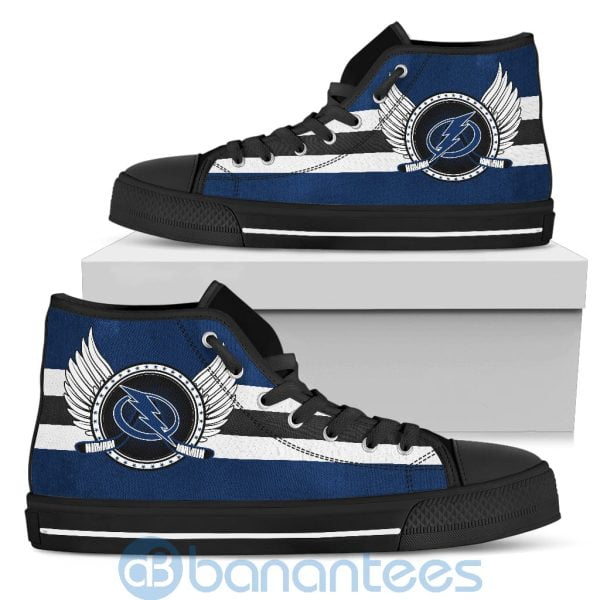 For Fans Tampa Bay Lightning Biker Wings High Top Shoes Product Photo