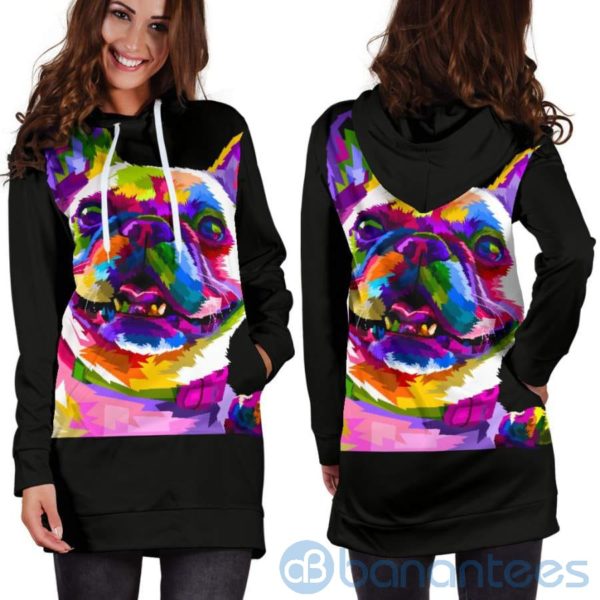 French Bulldog Hoodie Dress For Women Product Photo