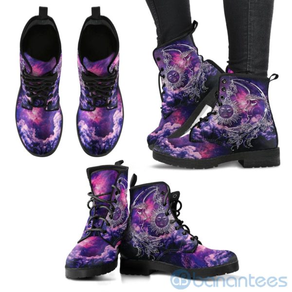 Galaxy Sun Moon Special Leather Boots Product Photo