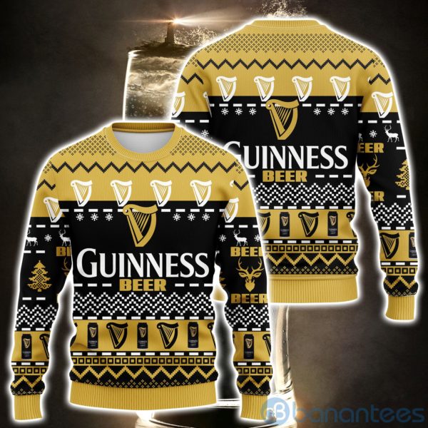 Geinness Beer Ugly Christmas All Over Printed 3D Shirt Product Photo