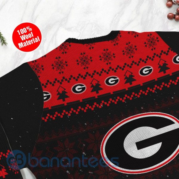 Georgia Bulldogs Snoopy Dabbing Ugly Christmas 3D Sweater Product Photo