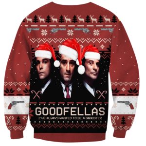 Goodfellas Gangster Print Ugly Christmas All Over Printed 3D Sweatshirt Product Photo