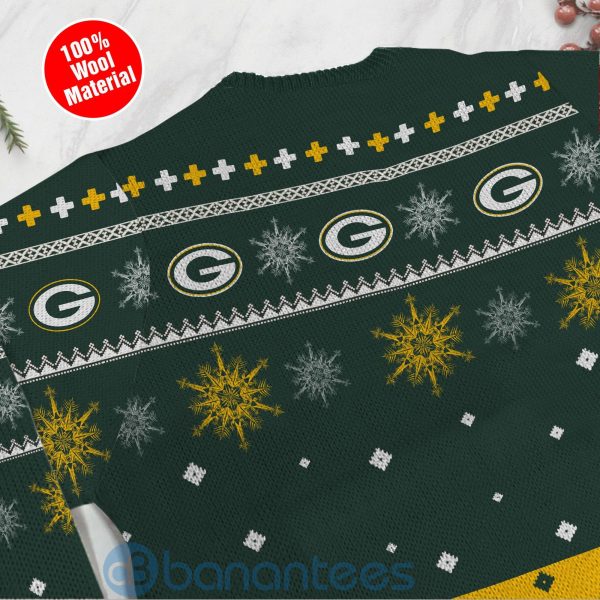 Green Bay Packers Funny Charlie Brown Peanuts Snoopy Ugly Christmas 3D Sweater Product Photo