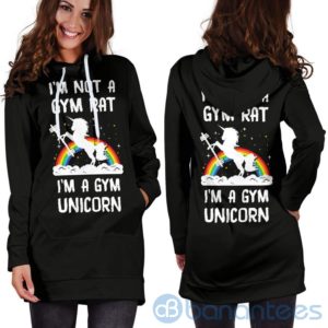 Gym Unicorn Hoodie Dress For Women Product Photo