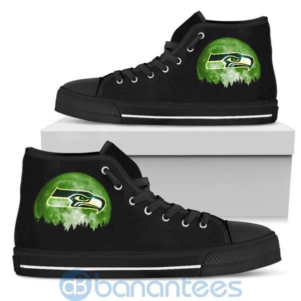 Halloween Moon Seattle Seahawks High Top Shoes Product Photo