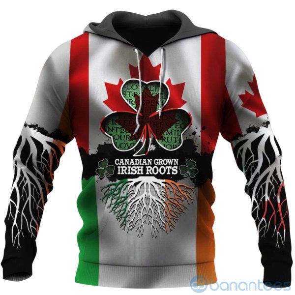 Happy St Patrick's Day Irish Roots Cadadian Grow All Over Printed 3D Hoodie Product Photo