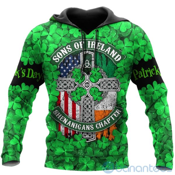 Happy St Patrick's Day Sons Of Ireland All Over Printed 3D Hoodie Product Photo