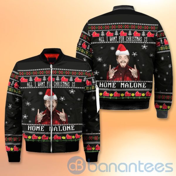 Home Malone Ugly Christmas All Over Printed 3D Shirt Product Photo