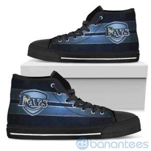 Horizontal Stripes Tampa Bay Rays High Top Shoes Product Photo