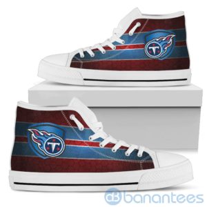 Horizontal Stripes Tennessee Titans High Top Shoes Product Photo