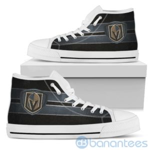 Horizontal Stripes Vegas Golden Knights High Top Shoes Product Photo