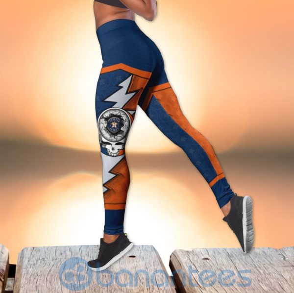 Houston Astros Leggings And Criss Cross Tank Top For Women Product Photo