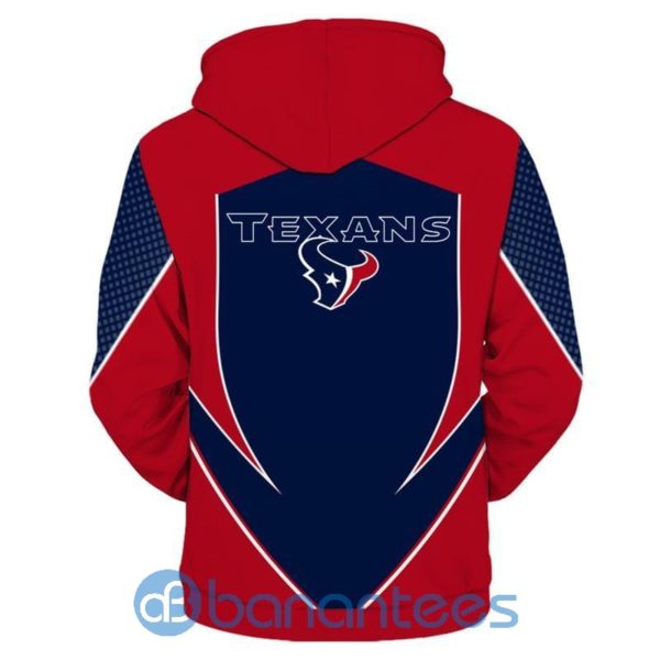 Houston Texans Red And Navy Hoodie 3D Product Photo