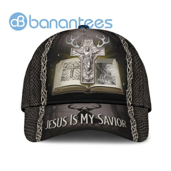 Hunting Jesus Is My Savior All Over Printed 3D Cap Product Photo