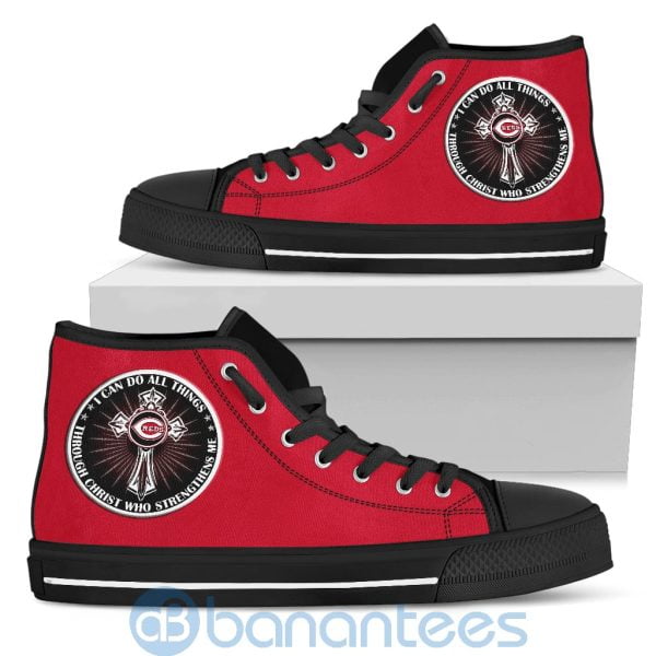I Can Do All Things Through Christ Cincinnati Reds High Top Shoes Product Photo