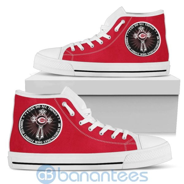 I Can Do All Things Through Christ Cincinnati Reds High Top Shoes Product Photo