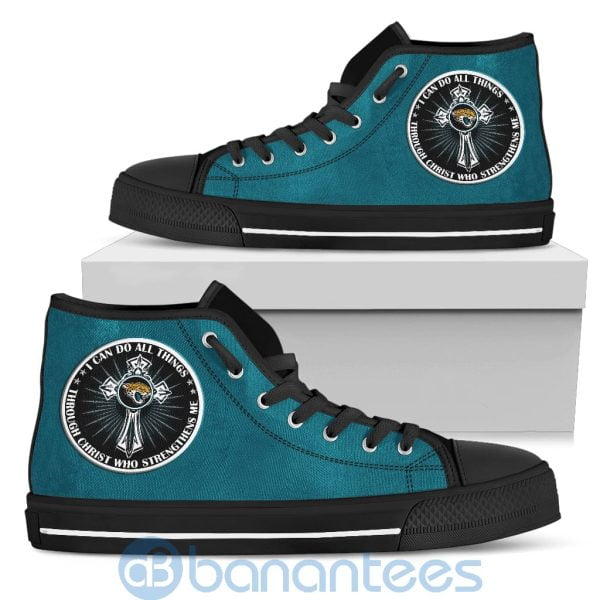 I Can Do All Things Through Christ Jacksonville Jaguars High Top Shoes Product Photo