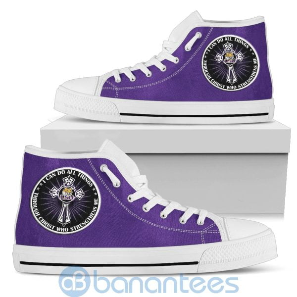 I Can Do All Things Through Christ LSU Tigers High Top Shoes Product Photo
