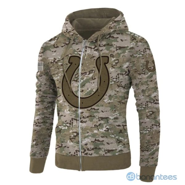 Indianapolis Colts Camo Pattern Full Printed 3D Hoodie Zip Hoodie Product Photo