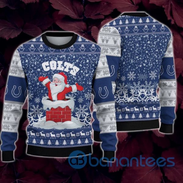 Indianapolis Colts Christmas Funny Santa Claus All Over Printed 3D Sweatshirt Product Photo