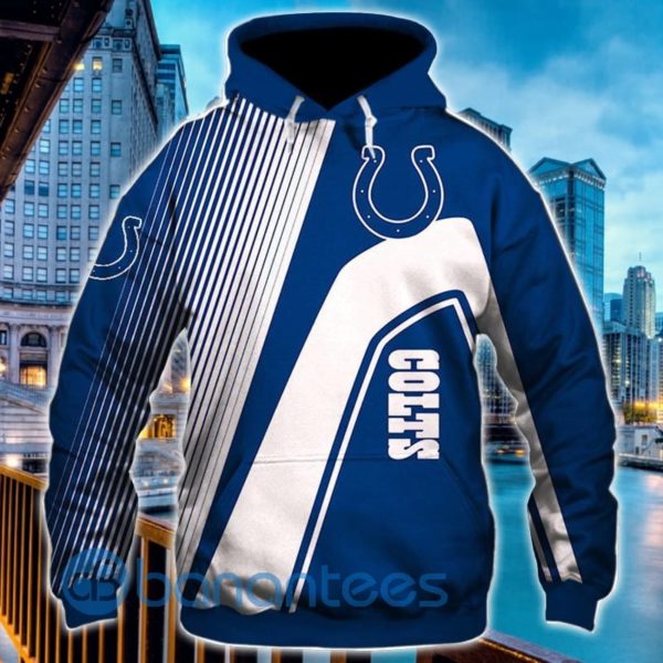 Indianapolis Colts Royal All Over Printed 3D Hoodie Zip Hoodie Product Photo