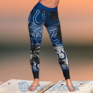Indianapolis Colts Sunset Leggings And Criss Cross Tank Top For Women Product Photo