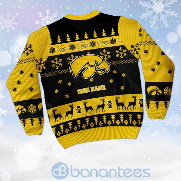 Iowa Hawkeyes Custom Name Personalized Ugly Christmas 3D Sweater Product Photo