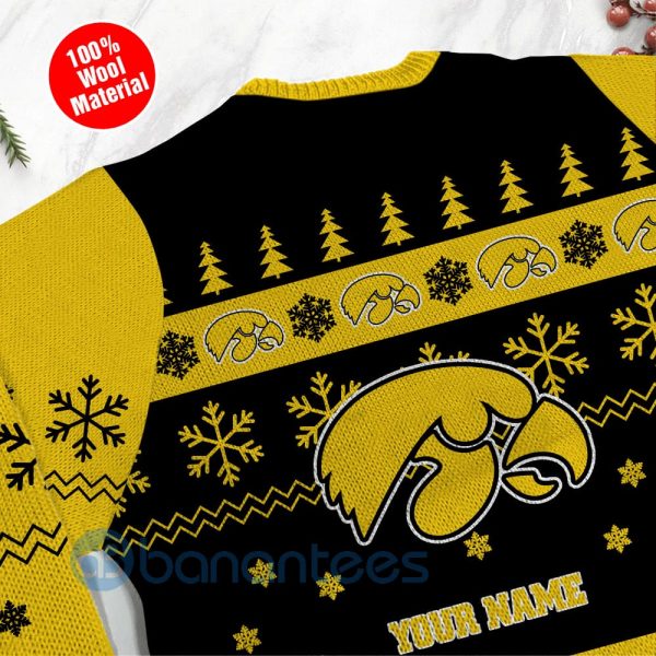 Iowa Hawkeyes Custom Name Personalized Ugly Christmas 3D Sweater Product Photo