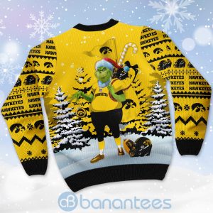 Iowa Hawkeyes Team Grinch Ugly Christmas 3D Sweater Product Photo