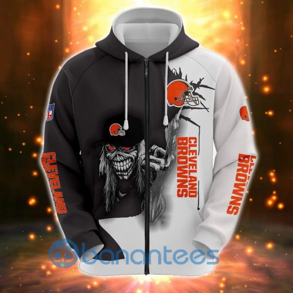 Iron Maiden Cleveland Browns All Over Printed 3D Hoodie Zip Hoodie Product Photo