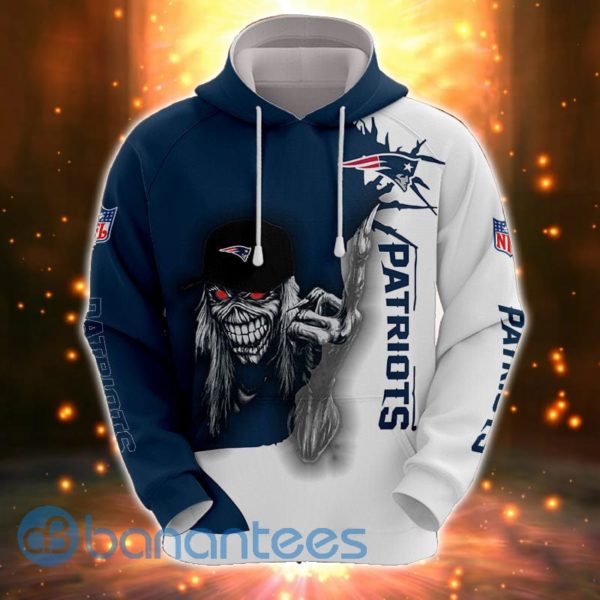 Iron Maiden New England Patriots Full Printed 3D Hoodie, Zip Hoodie Product Photo