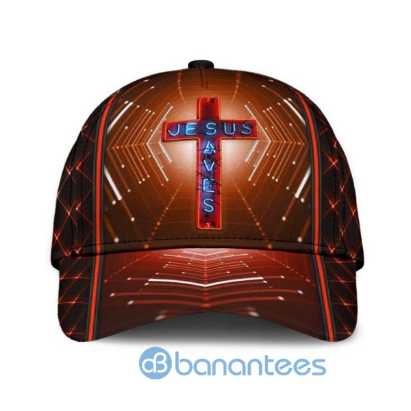 Jesus Blue Cross All Over Printed 3D Cap Product Photo