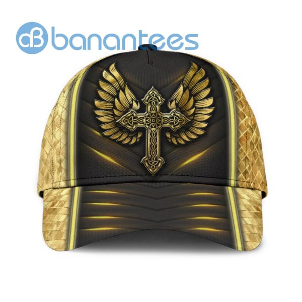 Jesus Cross Angel Wings All Over Printed 3D Cap Product Photo