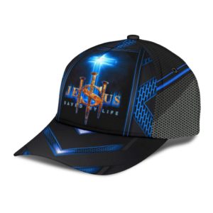 Jesus Cross Blue Saved My Life All Over Printed 3D Cap Product Photo