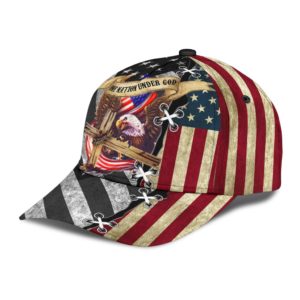 Jesus One Nation Under God American Flag All Over Printed 3D Cap Product Photo